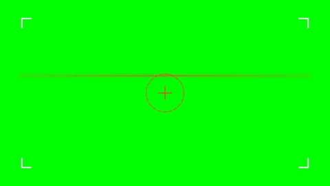 Digital camera viewfinder overlay on a vibrant chroma key green background Stock Footage 341839014