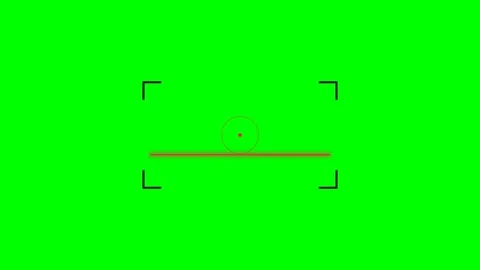 Digital camera viewfinder overlay on a vibrant chroma key green background Stock Footage 341839056