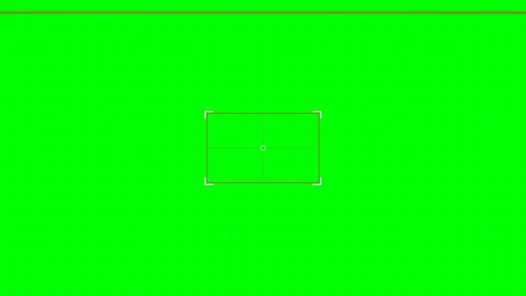 Digital camera viewfinder overlay on a vibrant solid green screen background Stock Footage 341839160