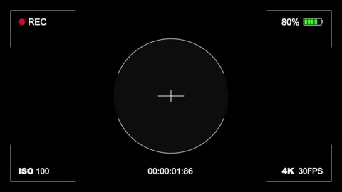 Digital camera viewfinder recording screen interface. Video stock 331774241