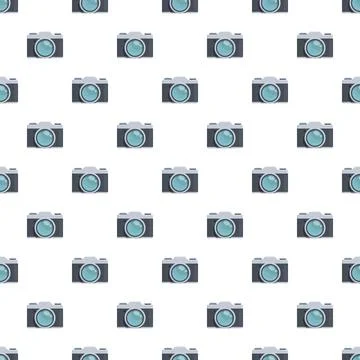Digital cameras forming seamless repeating pattern background design Stock Illustration