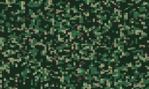 Digital camouflage pattern. Abstract modern military textile print backgrou.. Stock Illustration