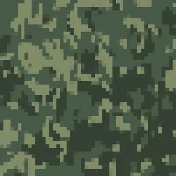 Digital camouflage pattern. Abstract modern military textile print backgrou.. Stock Illustration