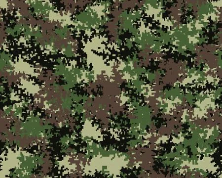 Digital camouflage pattern, seamless Stock Illustration