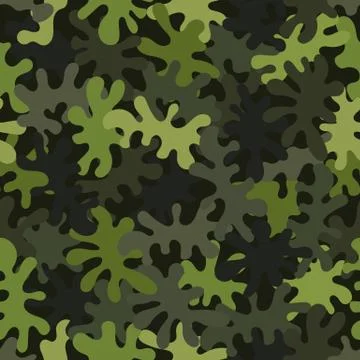 Digital camouflage seamless pattern. Abstract army or hunting masking ornament Stock Illustration