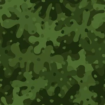 Digital camouflage seamless pattern. Abstract army or hunting masking ornament Stock Illustration