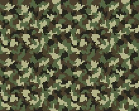 Digital camouflage, seamless pattern Stock Illustration