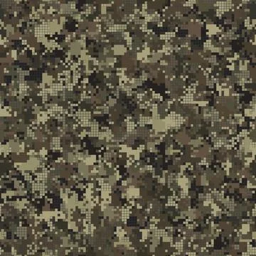 Digital camouflage seamless pattern military geometric camo background Stock Illustration