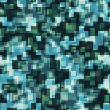 Digital camouflage seamless pattern military geometric camo background Stock Illustration