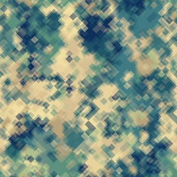Digital camouflage seamless pattern military geometric camo background Stock Illustration