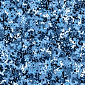 Digital camouflage seamless pattern. Ornate spots for arctic military texture Stock Illustration