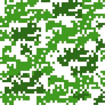 Digital camouflage seamless pattern. Vector abstract military camo background. Illustrazione stock