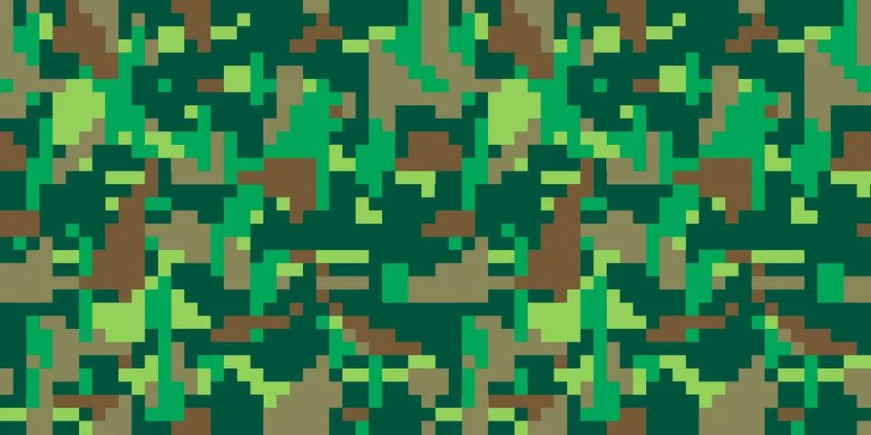 Digital camouflage seamless pattern. Vector texture Stock Illustration