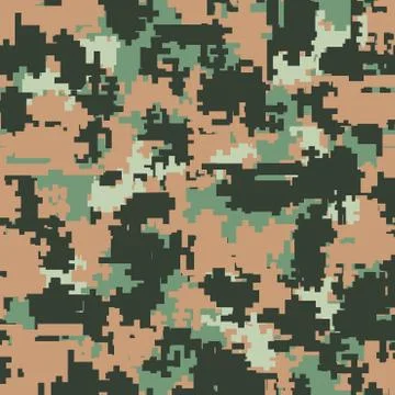 Digital camouflage seamless patterns Stock Illustration