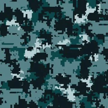 Digital camouflage seamless patterns Illustrazione stock
