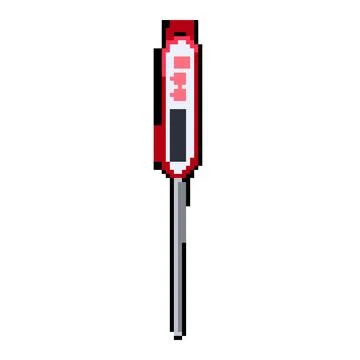 Digital candy thermometer pixel art vector illustration Illustrazione stock
