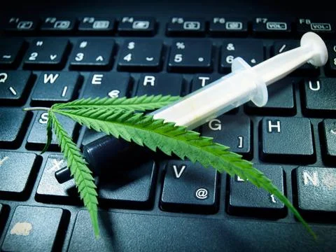 Digital Cannabis Stock Photos