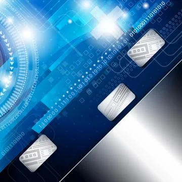 Digital card with abstract background Stock Illustration