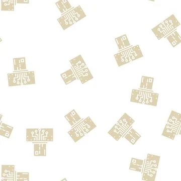 Digital card glyph seamless pattern Illustrazione stock