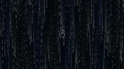Digital cascade of glowing digits raining down on deep black abstract backg.. Stock Footage 342116995