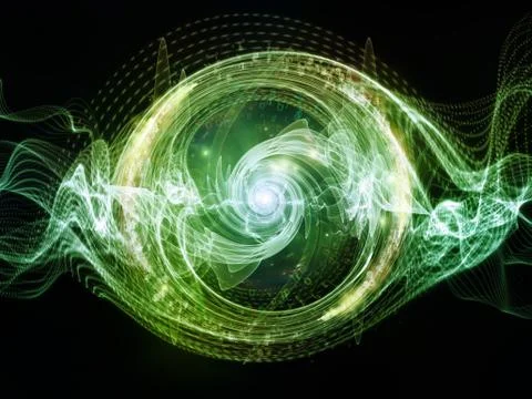 Digital Central Wave Illustrazione stock