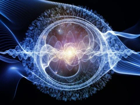 Digital Central Wave Stock Illustration