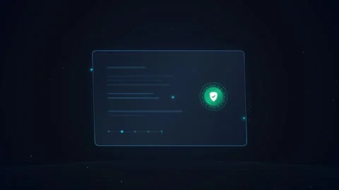 Digital certificate motion graphic Stock Footage 348076300