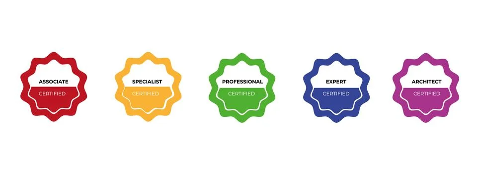 Digital certification emblem with modern design. Stock Illustration