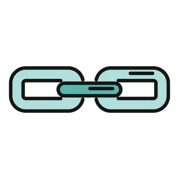 Digital chain link icon symbolizing connection Stock Illustration