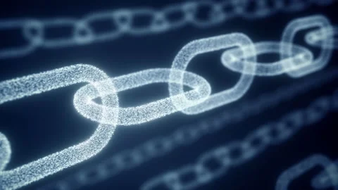 Digital chain made with binary data representing cryptocurrency seamless loop Stock Footage 193037140