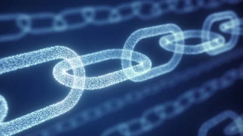 Digital chain made with binary data representing cryptocurrency seamless loop Stock Footage 194841583