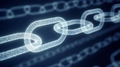 Digital chain made with binary data representing cryptocurrency Stock Illustration