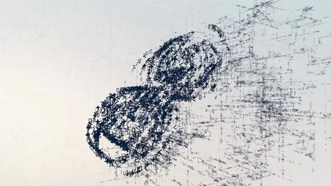 Digital Chain sign, a design consisting of a code of numbers and a symbol Stock Footage 92015638