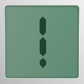 Digital character set typeface on a screen, vector illustration Stock Illustration