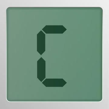 Digital character set typeface on a screen, vector illustration Illustrazione stock