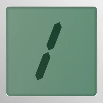 Digital character set typeface on a screen, vector illustration Illustrazione stock