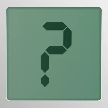 Digital character set typeface on a screen, vector illustration Illustrazione stock