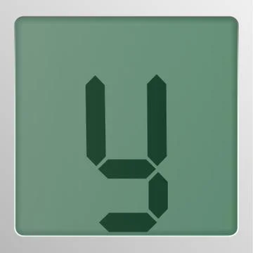 Digital character set typeface on a screen, vector illustration Stock Illustration