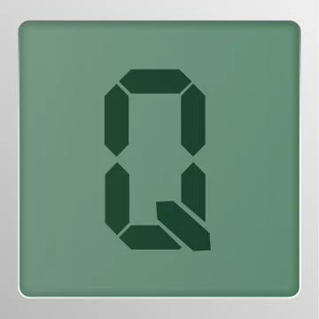 Digital character set typeface on a screen, vector illustration Illustrazione stock