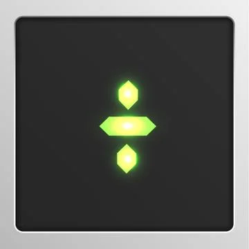 Digital character set typeface on a screen, vector illustration Stock Illustration