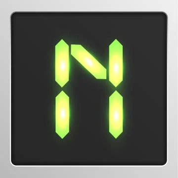 Digital character set typeface on a screen, vector illustration Illustrazione stock