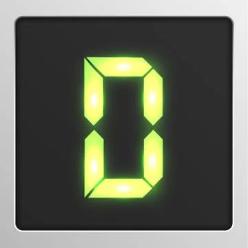 Digital character set typeface on a screen, vector illustration Illustrazione stock