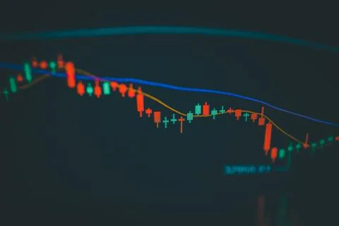 Digital chart trade on computer screen stock investment ,trading online conce Stock Photos