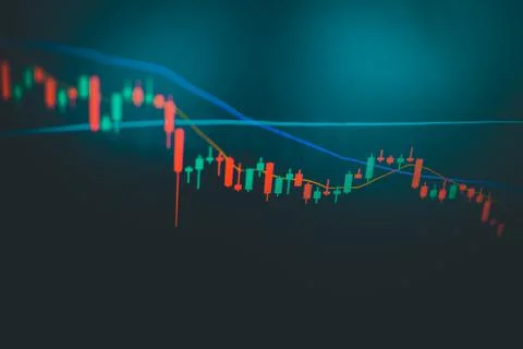 Digital chart trade on computer screen stock investment ,trading online conce Stock Photos