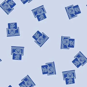 Digital chat bot glyph seamless pattern Illustrazione stock