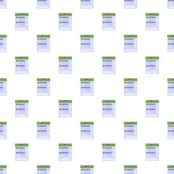 Digital chat message interface seamless pattern 스톡 일러스트