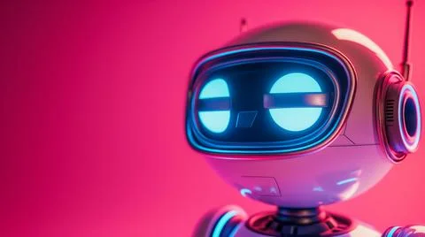 Digital chatbots on smartphones access data and information in online networks Stock Photos