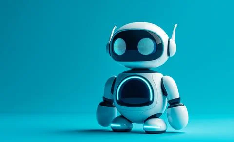 Digital chatbots on smartphones access data and information in online networks Stock Photos