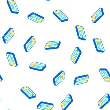Digital check isometric icon seamless pattern sign Stock Illustration
