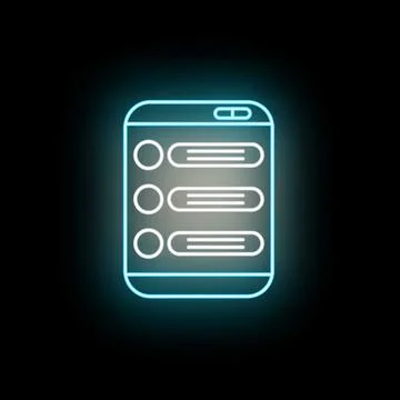 Digital checklist on glowing tablet screen interface 库存插图